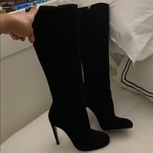 Gucci Suede knee high boots